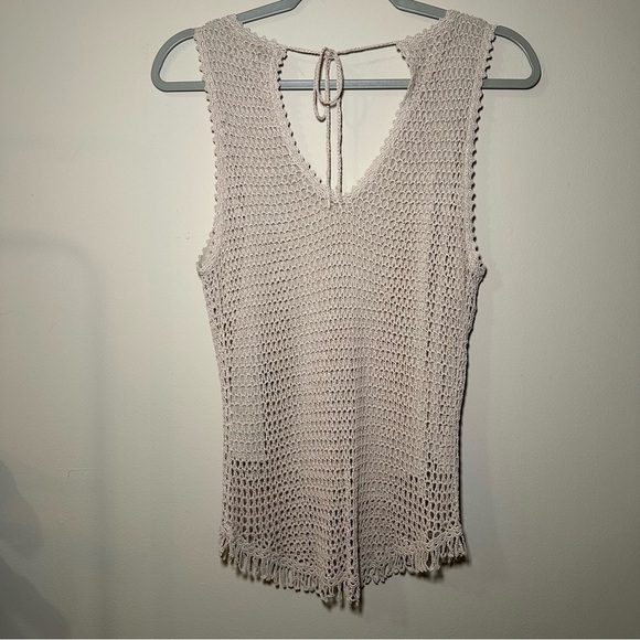Cyrus Tan Crochet Vacation Resortwear Boho Top - Picture 12 of 16